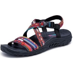 Skechers Women's Reggae-Sew Me-Boho Woven Strappy Slingback Sandal