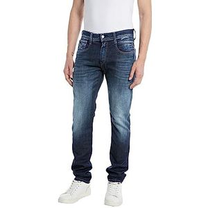 Replay Anbass Slim Fit Bio Herenjeans, donkerblauw 007-2, 28W / 30L