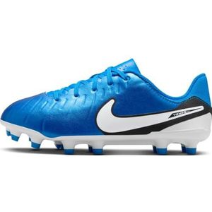 Nike Legend 10 Academy FG/MG voetbalschoenen, blauw/wit, 33,5 EU, Soar White, 33.5 EU