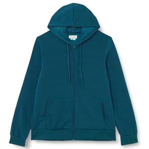 Libbi Stijlvolle hoodie met rits voor dames, polyester, turquoise, maat XXL, sweatshirt met capuchon, donkergroenblauw, Donker Blauwgroen, XXL