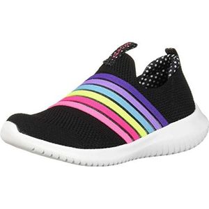 Skechers Ultra Flex Brightful Day Sneakers voor meisjes, Black Knit Mesh Multi Trim, 27.5 EU