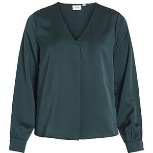 Vila Dames Viellette V-hals L/S Top-Noos blouse met lange mouwen, Ponderosa Pine, 36