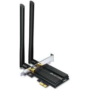 TP-Link Archer TX50E AX3000 WiFi 6 PCIe-adapter met Bluetooth 5.0 (twee multi-richtantennes, Intel Wi-Fi 6 chipset, koellichaam, WPA3-encryptiestandaard, ruimtebesparende toepassing) zwart