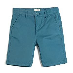 Koton Boys's Bermuda Basic Chino Zakken Katoenen Shorts, Light Indigo (600), 7-8 Jaar