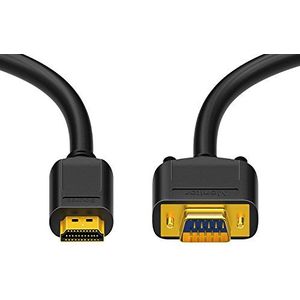 HDSupply HC110-020 HDMI naar VGA-kabel HDMI-A-stekker (19-polig) naar VGA (15-polig), vergulde contacten, 2,00 m, zwart, dubbel afgeschermd