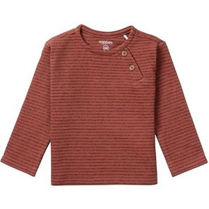 Noppies Baby Tiburon T-shirt met lange mouwen voor jongens en jongens, Copper Brown - N012, 56 cm