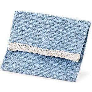Mopec blauwe tas met klittenband 10 x 11,5 cm, Min. Eén maat.