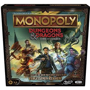 Monopoly Dungeons & Dragons: Eer onder Dieven spel, geÃ¯nspireerd op de film, Monopoly D & D bordspel voor 2-5 spelers