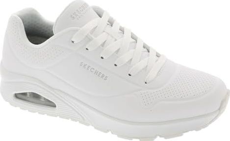 Skechers Heren Wide Fit Uno Stand on Air Sneaker, Wit, 7 UK Wide