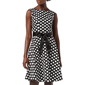 Oliceydress Rockabilly vintage jurk voor dames, Veelkleurig (Zwart Witte Stip B), XS