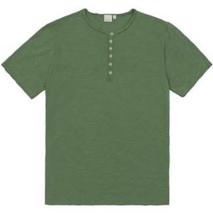 GIANNI LUPO Heren T-shirt Serafino kraag GL2137F-S24, Groen, M