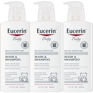 Baby, Wash Shampoo, zonder parfum, 13,5 fl oz (400 ml) - Eucerin