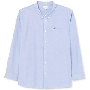 Wrangler Heren 1 PKT Button Down Shirt, Blue Tint, 4X-Large