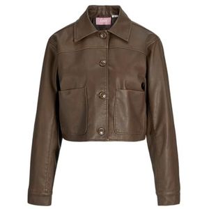 Jack & Jones - Jxmai Jacket OTW - Leren Jas - Bruin