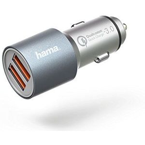 Hama Autolader ""Qualcomm® Quick ChargeTM 3.0"", 2 USB-poorten, metaal