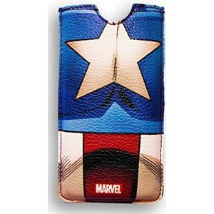 PielFort Marvel Marvel Captain America Armadura leren hoes voor iPhone