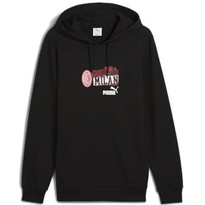 PUMA - Hoodie - Zwart - Sweatstof - AC Milan-print