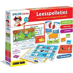 Clementoni Leesspelletjes - Leer lezen en begrijpen van woorden en teksten - Geschikt voor kinderen van 4-6 jaar