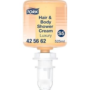 Tork Luxe Hair & Body Mini Douchecrème S5, 3-in-1 Shampoo, Conditioner en Douchegel, 1 x 525 ml, 425662