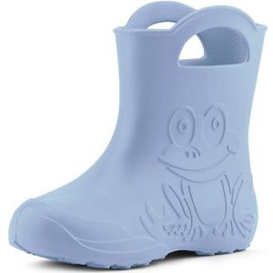 Ladeheid Eva vederlichte rubberlaarzen voor jongens en meisjes, regenschoenen, comfortabele en waterdichte regenlaarzen voor kinderen, LA-CA-01, lichtblauw, 22/23 EU