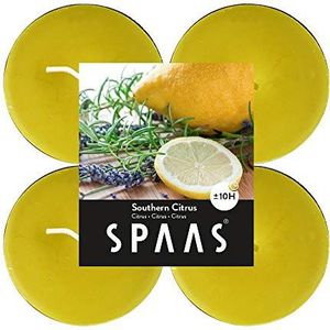 SPAAS 4 Maxi Theelichten Geur, ± 10 uur - Southern Citrus