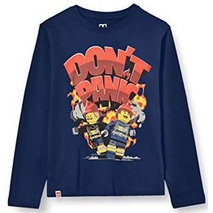 LEGO T-shirt voor jongens met lange mouwen City T-shirt, 577, donkerblauw, 92 cm
