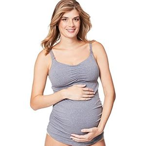 Cake Maternity Vrouwen katoen ijs verpleging tank met gegoten (ons E-g Cups) moederschap Top, Grijs (Grijs 59), L