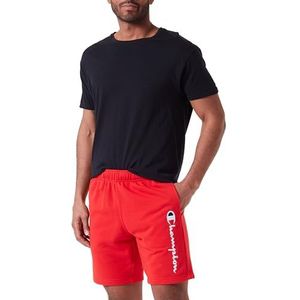 Champion Legacy Icons Pants - Contrast Logo Powerblend Terry Bermuda Shorts, Rood, M Heren SS24, Rood, M