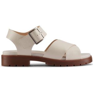 Orinoco - Sandalen - Crèmeleer - Verstelbare Sluiting - Contour Cushion Voetbed