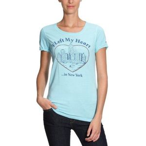 Tommy Jeans Dames T-shirt met 1/2 mouw, blauw (blauwe inkt), 32