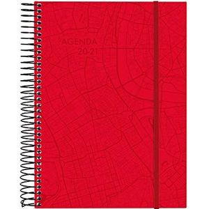 Finocam Agenda 18 maanden 2020-2021 E10 – 155 x 212 2 dagen spiraalbinding Travel rood Catalaans