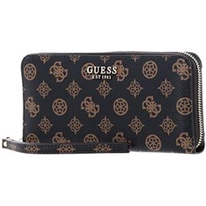 GUESS Vrouwen Laurel SLG Grote Zip Around Wallet, Mocha-logo, Eén maat