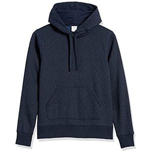 Amazon Essentials Women's Fleecetrui met capuchon (verkrijgbaar in grote maten), Marineblauw Jachtluipaard, XS