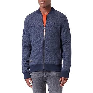 camel active Heren gebreide jas, denim blue, M