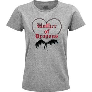 House Of The Dragon Mother of Dragons WOHOFTDTS001 T-shirt voor dames, grijs gemêleerd, maat L, Grijs Melange, L