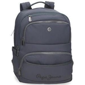 Pepe Jeans Corin Rugzak voor laptop, 39,6 cm (15,6 inch), grijs, 29 x 40 x 14 cm, polyester en PU, 18,48 l, Grijs, Eén maat, laptop rugzak