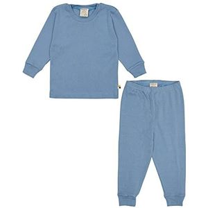 loud + proud Uniseks kinderpyjama, fijn geribbeld, biologisch katoen en GOTS-gecertificeerd, Dusk, 110-116