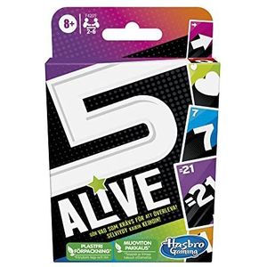 Hasbro 5 Alive-kaartspellen, high-tempo spellen voor kinderen en gezinnen, familiespellen, snelle kaartspellen voor 2 tot 6 spelers (Duits/Fins)