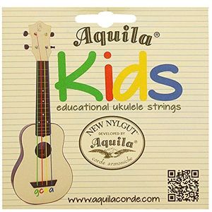 Aquila® »Kids - Multi-Color - snaren voor ukelele« ter ondersteuning van de vroege muzikale opvoeding - geschikt voor tenor- sopraan en concert-ukelele - Super NylGut materiaal - GCEA stemming