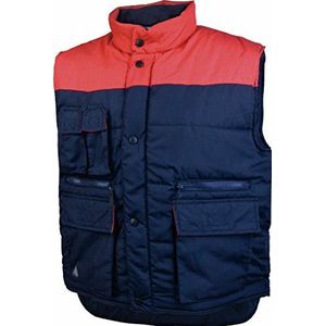 Delta plus indumentaria frio - vest zakken polyester katoen marineblauw rood XXL