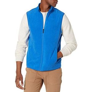 Amazon Essentials Polar fleece vest met volledige rits voor heren (verkrijgbaar in groot en lang), kobaltblauw, L