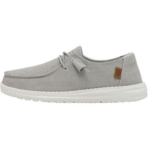 HEYDUDE Dames Wendy Chambray Moc Toe Schoenen, lichtgrijs, 39 EU