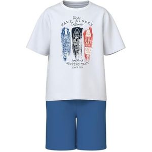 NAME IT Jongens Nkmvigor Ss Nreg Top Set, wit (bright white), 128