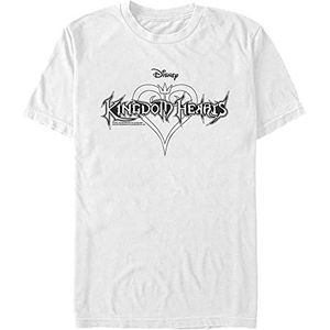 Disney Kingdom Hearts - Black and White Unisex Crew neck T-Shirt White L
