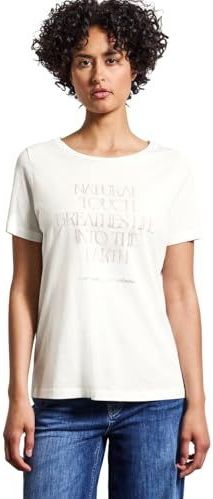 STREET ONE - T-shirt - Offwhite - Met Belettering Artwork