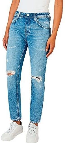 Pepe Jeans - Violet - Spijkerbroek - Blauwe Katoen - Comfortabel en Stijlvol