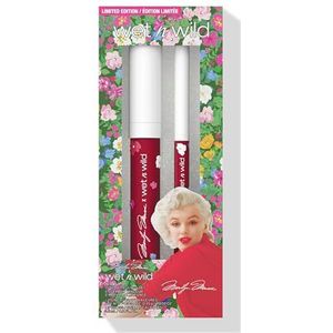Wet n Wild Marilyn Monroe Icon Signature Lip Liner & Gloss Set, 2-Delig Rode Lip Liner en Lip Gloss Set voor Voller, Gladder Lippen, Hollywood-geïnspireerde Make-up