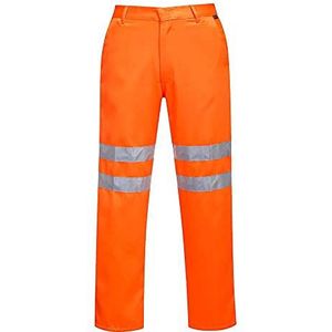 Portwest RT45 Hi-Vis Polykatoen Broek RIS, Normaal, Oranje, Grootte XXXL