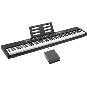 Divarte DP35 digitale piano/toetsenbord met 88 halfgewogen toetsen, met AC-adapter, geïntegreerde luidsprekers