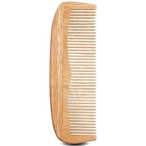 MIBELLA BEAUTY & CO Zakkam van duurzaam hout voor mannen en vrouwen, fijne kam voor alle haren, antistatisch, tondeusekam voor professioneel gebruik, ook bij de kapper 16,5 cm
